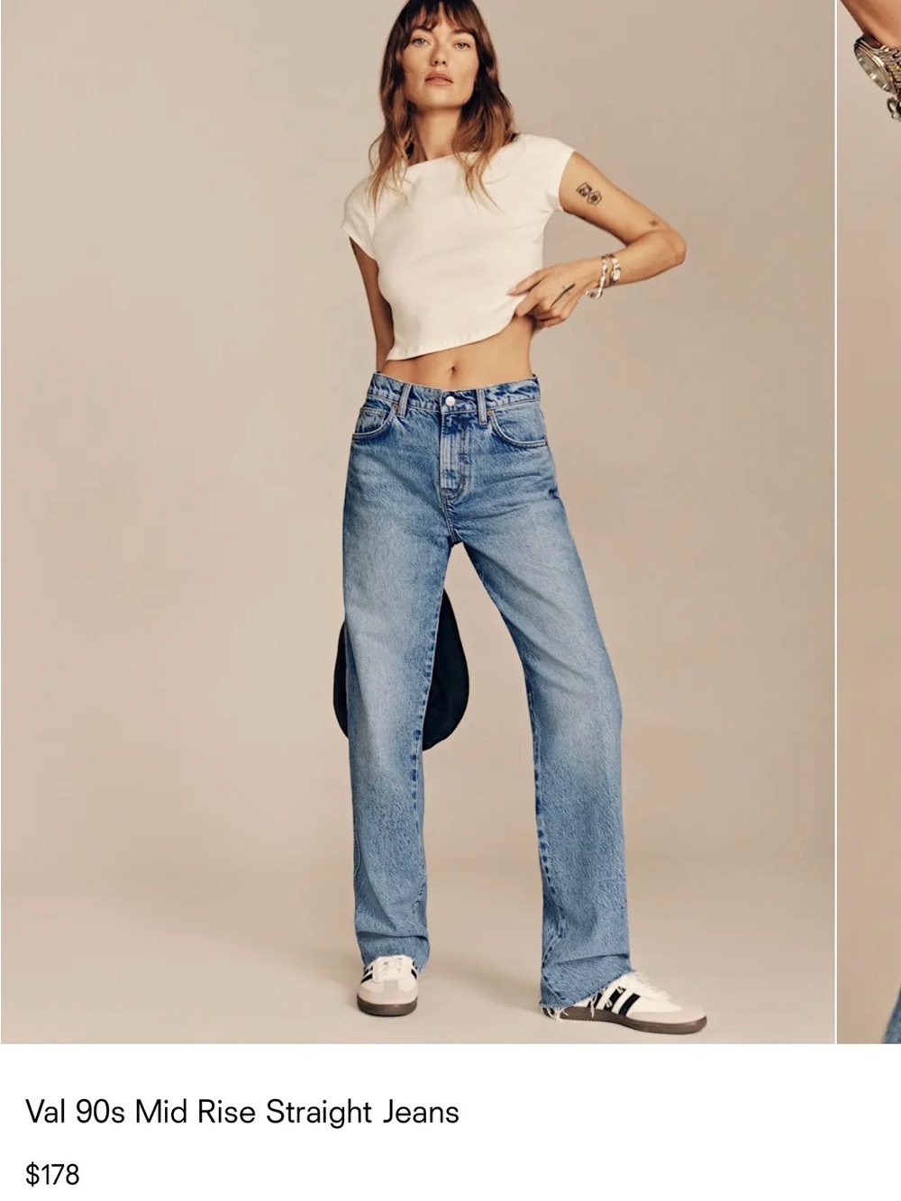 Reformation Val 90s Mid Rise Straight Jean